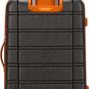 Rockland Melbourne Hardside Expandable Spinner Wheel Luggage, Checked Large 28", Charcoal
