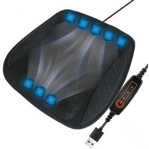 venveal Cooling Car Seat Cushion, Ventilated Seat Pad with 8 Fans, USB Powered Ice Silk Breathable Seat Cover for Car, Home, Office Chair, 3 Speed Airflow Adjustment