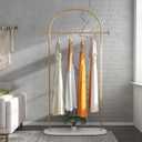 TIEOU Metal Gold Coat Rack, Freestanding Entryway Stand, Hat Coat Hanger, Small Clothing Rack, Modern