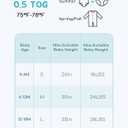 0.5 TOG Rayon from Bamboo Sleep Sack, 2-Way Zipper Dual Layers Baby Wearable Blanket for Infant/Toddler, Shower Gift (Pastel Blue)