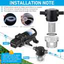 1/2 Inches Water Pump Strainer, Compatible with 3/8 Inches Hose Barb In-Line Strainer Twist-On Pipe Sprayer Filter for Water Pump 12V Direct Current 80 PSI RV Camper Marine Boat Lawn (2)