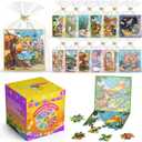 24 Pack Easter Party Favors for Kids, Magnetic Puzzle Books Bulk for Toddlers 3-5 & Kids 4-8, Goodie Bag Stuffers, Classroom Prizes, Birthday Return Valentines Day Gifts, Travel
