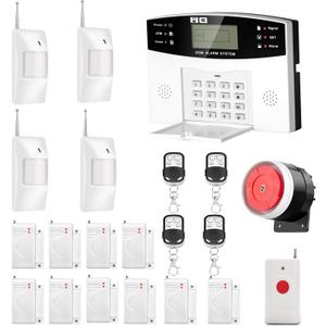 AGSHOME Security Alarm System 99+7 Zone Auto Dial 3/4G GSM SMS Home Burglar Security Wireless GSM Alarm System Detector Sensor Kit Remote Control