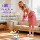 Snap Grip Mini Mop,Cloth Changing 36 inch Automatic Gripping Zero Touch Mini Grip Mop Compatible with Swiffer & Face Towels 360 Rotating Mops for Whole House Cleaning (5 Cloths)