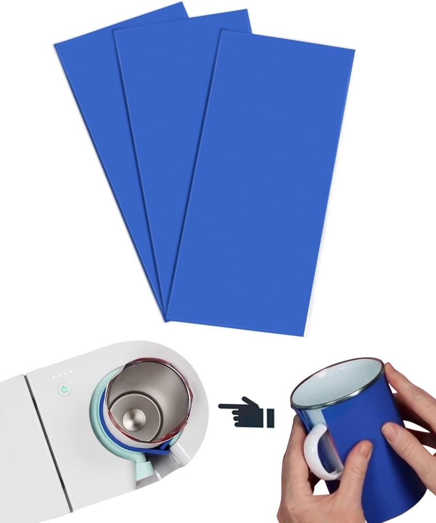 Sublimation Tumblers Wrap for Cricut Mug Press, 3 Thicknesses Silicone Wraps Suitable for Skinny Tumblers Sublimation 9.8 x 4.7 Inch