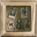 Freezing point Shadow Box Frame 5x5 Shadow Box Display Case Cabinet Picture Frame with Linen Back Memorabilia Awards Bouquet Photos Baby Memory Box for Keepsakes Small Mini Paw Print Box Pin (55, Carbonized)
