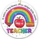 Teacher Appreciation Gifts for Women Men, Pre-K Christmas Ornaments 2025 Back to School, Thank You Presents Teacher’s Day Christmas Retirement Gifts from Students