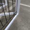 ZJSF Freestanding Foldable Dog Gate - Extra Wide White Puppy Gate for Stairs & Doorways - Tall 4 Panels Wooden Pet Fence