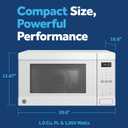 GE 4-in-1 Air Fry Countertop Microwave Oven, 1050 Watt, 1.0 Cu. Ft., White | Combines Microwave, Air Fry, Convection, and Broil, One-Touch Controls, Child Lock Technology, 4 Convenience Cook Settings