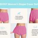 Women's Plastic Pants for Adult Diapers Incontinence Waterproof Cloth Diaper Cover Leakproof Rubber Underwear Alternative (Pink, M)