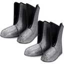 Ramede 2 Pairs Winter Snow Boot Liners for Men 11.4" x 4.5" x 10" Warm Boot Socks with Aluminum Film Waterproof Boots Liners for Cold Weather, Insulating Winter, Hunting, Work(Men's 9)