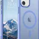 SUPFINE Magnetic for iPhone 12 Case/iPhone 12 Pro Case (Compatible with MagSafe)(Military Grade Drop Protection) Slim Translucent Matte Shockproof with Anti-Fingerprint Phone Case,Blue Purple