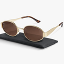 livho 2025 Trendy Oval Sunglasses - Stylish Polarized Shades for Everyday - Retro Metal Frames