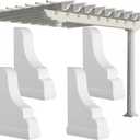 Ripeng 4 Pcs 2 x 6 Pergola End Cap Vinyl White Pergola Finial Cap for Finished Look Durable Outdoor Accessory Fits True Post for Garden Patio or Backyard Decor