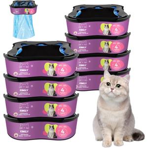 Premium Cat Litter Refill Bags |Jumbo 28FT 8-Pack | Lasts Up to 32 Months | 8 Cartridges for Superior Odor Control