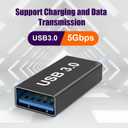 AGVEE 4 Pack USB-C Female to USB-A Female Bidirectional Adapter, Type-C USBC 3.2 Gen 1 Coupler Extender Extension Converter Connector, Black