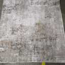 48x41inch Washable Entryway Area Rug - Non-Slip Modern Small Indoor Mat for Bathroom,Living Room,Bedroom - Abstract Neutral Soft Low-Pile Throw Carpet with Rubber Backing (Beige Grey)