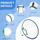 Soft Dog Cone Collar for Dogs After Surgery, Transparent Cone for Dogs to Stop Licking, Breathable Dog Neck Cone for Small Medium Large Dog, Adjustable Elizabethan Pet Recovery Collar (Blue, Size 5)