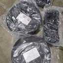 VASAGLE Boucle Dining Chairs Set of 2, Upholstered Kitchen Dining Room Chairs with Curved Backrest and Steel Frame, Modern Mid Century, Round, for Vanity, Living Room, Ink Black UKDC110B14