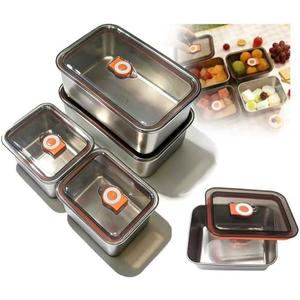 MQXYSDLY 4 Pack 304 Stainless Steel Food Containers with Leakproof Lids, Reusable Metal Storage Containers, Oven/Dishwasher/Freezer Safe