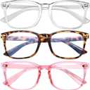 AIMISUV 5 Pack Reading Glasses for Women Men, Blue Light Blocking Computer Readers UV Glare(Multicolor, 1.5x)