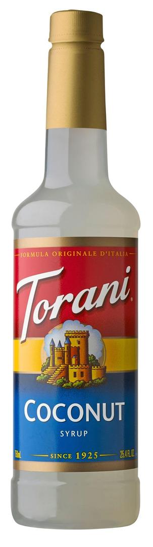 Torani Coconut Syrup, 750 ml 4 Packs BBD: 09-19-28