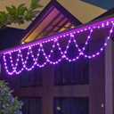 XIXIANGLIAN Globe String Lights, 13.1 Feet 138 LED Color Changing String Lights - 8 Modes, Waterproof for Party, Holiday, Wedding Decoration(Purple, USB)