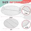 7435 7441 Grill Grate for Weber 22 Inch Kettle Charcoal Grill, 22" Cooking Grate for Weber Master Touch 22, Performer, Jumbo Joe Premium, Original Kettle Accessories, Stainless Steel Easy Clean