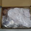 100 Sets 75mm Button Maker Supplies, 3 Inch Button Supplies Blank Badge Parts Includes Metal Covers, Plastic Backs& Clear Film, Compatible with Button Maker/Pin Press Machine