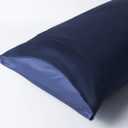 Lanest Housing Satin-Silk Pillowcase Queen, Blue Satin Pillowcase for Hair and Skin, Breathable, Super Soft, Cooling Pillow case Queen-Standard Size, Navy Blue