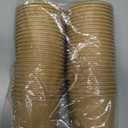 ESSENTIAL Paper Ice Cream Cups, 50pcs 8oz Disposable Dessert Bowls for Hot or Cold Food, Lids Not Included, Paper Snack Containers for Sundae, Frozen Yogurt, Soup (Brown)