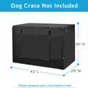 HONEST OUTFITTERS Dog Crate Cover 42 Inch Dog Kennel Cover for Large Dog, Heavy Duty Oxford Fabric,with Double Door, Pockets and Mesh Window (43L x 29W x 30H,Black)