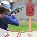 2x4 T Post Target Hanger, Tpost Bracket Metal AR500 Target Mount Stand Adjustable Steel Shooting Targets Holder for 3/16" to 1/4" Steel Targets Sihouette & Practice, White, 1 Pack