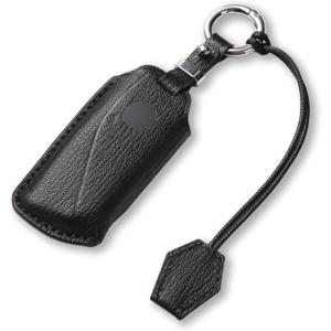 Jayanes Genuine Leather Key Fob Cover Compatible with BMW 2023 2024 2025 New 7 Series 740i 760i X1 X7 XM IX I7 2024 2025 X5 X6, Key Fob Case with Keychain & Lanyard for BMW Key Fob (4 Buttons, Black)