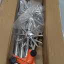 Rotary Cultivator Garden Rotary Tiller Adjustable Stainless Steel Poles Hand Tiller for Soil Mixing or Reseeding Grass Lawn Tiller Total Length 57 Inch