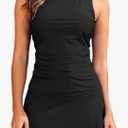 Daci Womens Tankini Swimsuits with Skirt - Two Piece Tummy Control Bathing Suits High Neck Swimwear (M)