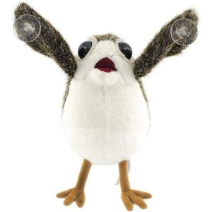 Star Wars The Last Jedi Porg on Board Figure Suction Cup Plush - White and Brown