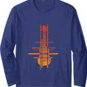 Great Uke Abstract Ukulele Design Gift Long Sleeve T-Shirt, S