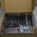 Ravinte 50 Pack Square Cabinets Cupboard Handles Matte Black Drawer Pulls Stainless Steel Kitchen Cabinet Hardware Drawer Handles 5 inch Hole Center