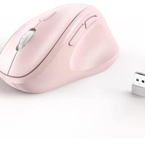 MICROPACK Digitally Yours Ergonomic Wireless Mouse with USB Receiver for PC, Laptop and Desktop, Pink