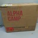 ALPHA CAMP Stadium Seat Chair for Bleachers with Back & Arm Rest (Black Grey-2pcs)