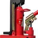 Toe Jack, 2.5-Ton Claw & 5-Ton Saddle, 2-in-1 Hydraulic Bottle Jack for Top and Low-Profile Lifting, with Connectable Handle for Auto Repair, Farm, Home