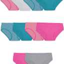 Fruit of the Loom Girls' Seamless Underwear Multipack (10-12, Hipster - 10 Pack - Assorted)