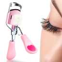 Pinkiou Heated Eyelash Curler for Women USB Rechargeable Lash Curler Long Lasting Ironing Electric Eyelash Curler with Silcone Pad Replacable Great Makeup Tools for Her