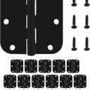 Nuk3y Residential 3 1/2" x 3 1/2" Ball Bearing Door Hinge 5/8 Radius (18 Pack, Matte Black)