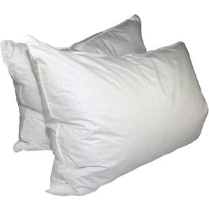 Hotel Feather and Down Standard Size Bed Pillow Set (2 Pack), White 