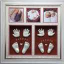 ibasenice Baby Hand Casting Kit - 3D Newborn Hand and Foot Mold Set for Keepsake DIY Infant Plaster Casting Powder for Baby Shower Nursery Decoration 3.54 X 3.14 X 3.14 Inch