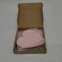 Whaline 2Pcs Heart Shaped Plate Ceramic Dessert Plate Pink Salad Dinner Steak Plate for Home Kitchen Xmas Wedding Valentines Day Anniversary Birthday Party Decor