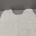 Chenille Bath Mat, Toilet Rugs U Shaped, Soft Plush Bath Bathroom Rug, Absorbent Shaggy Bathroom Contour Rug White 19.7"x15.7