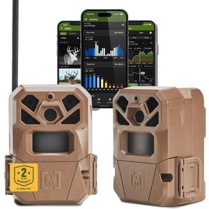 Moultrie Edge 2 Cellular Trail Camera - Auto Connect Nationwide 4G LTE - On Demand 36MP Photo - 1080P Video with HD Audio - 100 Ft Detection Range - Low Glow Flash